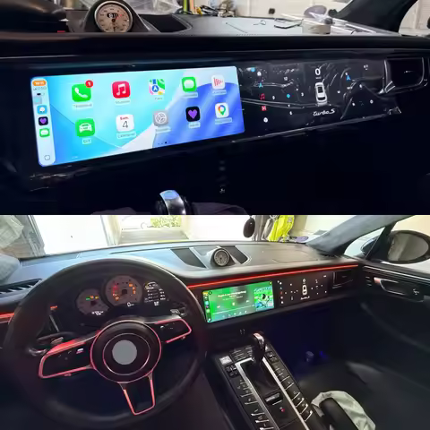 For Porsche Macan 95B 2018 -2020 2024 PCM 5.0 Upgraded Interactive Dual Screen Stereo Car Radio GPS 