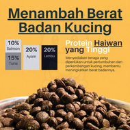 LeaH 8kg Hair and Skin Gemuk Makanan Kucing Tanpa Bijirin Grain Free Premium Dry Cat Food BSH 无谷猫粮