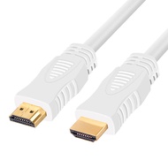 สีขาว สาย HDMI 20 ความละเอียดสูงเสียงวิดีโอการเชื่อมต่อโปรเจคเตอร์กล่องทีวีแล็ปท็อปเสียงวิดีโออาร์ซี