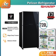 [ NEW MODEL ] Sharp SJP882MFGK / SJP882MFGM 720L Pelican Refrigerator Inverter Technology / Glass Door / Plasmacluster Ion Technology / Child Lock / Fridge / Peti Sejuk