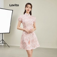 Lovito Gaun Simpul Bunga Ditsy Elegan untuk Wanita L112ED610