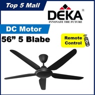 DEKA 5 Blades Remote Control Ceiling Fan 56 Inch SCX56/ XR10 / DKR56 / DKR42 Kipas Siling Black 风扇