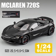 รถบรรทุก1:24โมเดลรถยนต์โลหะหล่อสุดพิเศษสำหรับยานพาหนะ Kids Toys งานอดิเรกของ LEO McLaren 720S