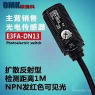 Suis fotoelektrik pantulan meresap Omron E3FA-DN12 E3FA-DN13 sensor fotoelektrik pancaran laluan