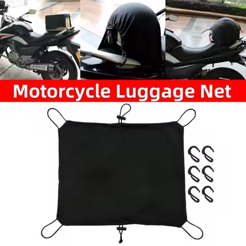 Waterproof Elastic Motorcycle Luggage Cover Cargo Net With Hooks 6 Motorcycle Cover Helmet Tank Hold