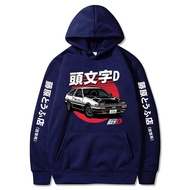 Redsuns Cartoon Gothic Sweatshirts Anime Initial D Hoodie for Men AE86 Funny
