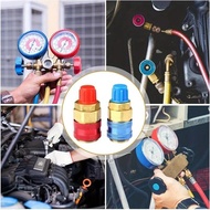 2PCS R134A H/L Car Quick Coupler Connector Brass Adapters Air Conditioning Refrigerant Adjustable Ai