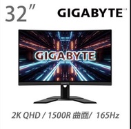 GIGABYTE G32QC 32吋 165Hz  2K 曲面mon