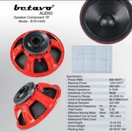 Speaker komponent 18 inch betavo b18 v400 speker component v 400