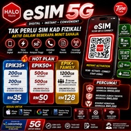 E-SIM Tune Talk Halo Telco 5G 500GB