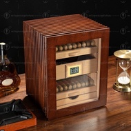 Wooden Cedar Cigar Humidor Box CH-24DI2 Large Capacity Striped Cigar Storage Moisturizing Case Cigar
