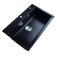 Quartz Sink Size Topmount Single Bowl Black Granite Stone Kitchen Sink