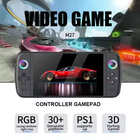 New M27 portable retro handheld video game console with 7.0-inch IPS screen supporting Consola Playe