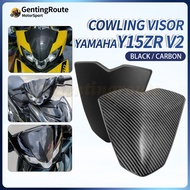 Y15ZR V2 Cowling Visor Y15 Y15ZR V2 Cowling Visor Windshield Cowling Lens Cap Yamaha Carbon Black Wi