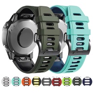 Garmin Fenix 3 HR Quaitx 7 Pro 7X 5 Strap 26mm 22mm Silicone Quick Release Two-Color Wristband