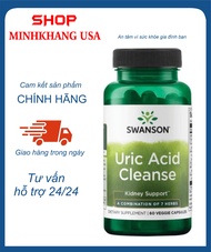 Viên uống Swanson Uric Acid Cleanse 60 viên hỗ trợ thải Uric Acid ngăn ngừa đau nhức do Gout