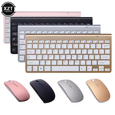 2.4G Wireless Keyboard and Mouse Protable Mini Keyboard Mouse Combo Set For Notebook Laptop Mac Desk