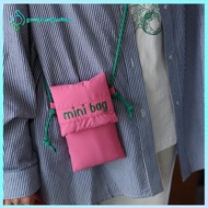 GONGRUOQIUSHAN มินิมินิ กระเป๋าใส่โทรศัพท์ สีคมชัด สีเขียว/สีแดงกุหลาบ กระเป๋าสะพายไหล่แบบสั้น เรียบง่ายน่ารัก กระเป๋า Crossbody