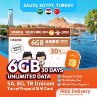 Hello1010 Saudi Arabia/Egypt/Turkey Unicom 30 Days Travel Prepaid Sim Card