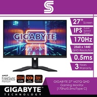 GIGABYTE 27" M27Q QHD Gaming Monitor - 2560 x 1440 (QHD), 8 bits, 1ms (MPRT), 165Hz, HDMI,DP,Speaker