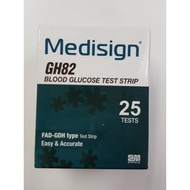 MEDISIGN GH82 Blood Glucose Test Strip 25pcs