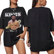 2026 UFC Islam Makhachev Baju-T Pertarungan Wanita Sukan Kapas Lengan Pendek Longgar Baju Kecergasan