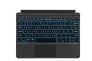 新款 微軟surface go7彩發光帶觸摸功能藍牙鍵盤 黑灰色