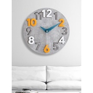 jam dinding jam dinding besar Living Room Creative Household Perforation-Free Silent Clock