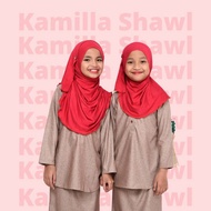 Himayya Kamilla Tudung Instant Half Moon Shawl Butang Cotton Rayon Kids