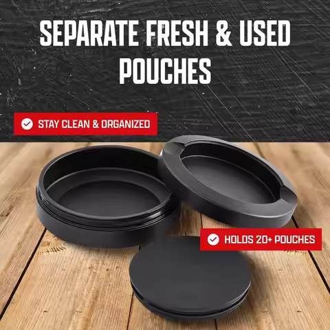 Tobacco Storage Box Metal 72mm Container Storage Travel Portable Tin Snus Cans Aluminum Black Color 