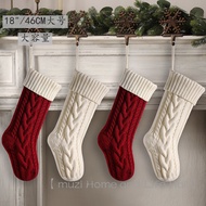 Christmas Gift Bag Christmas Knitted Gift Bag Decoration Stock Christmas Stocking Pendant Color Matc