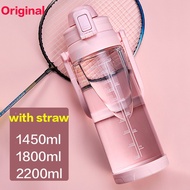 ◆❤️SHIPING IN 24H❤️ Summer Large Capacity 1.45/1.8/2.2L Portable Food Grade PP Plastic Big Water Bot