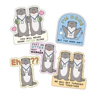 Otter buddies sticker diecut PP Matte Finish