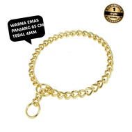 Thick gold dog chain necklace