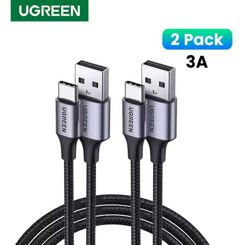 [2 Pack] UGREEN 3A USB Type C Cable For Xiaomi Samsung S25 S24 Fast Charging USB Data Cable 18W For 
