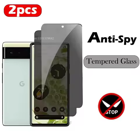 2PC Privacy Protection Glass For Google Pixel 8 Pro 7 6 5 Anti Spy Screen Protector For Google Pixel