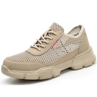 Quality Assurance Breathable Mesh Work Safety Shoes Men Anti-smash Anti puncture Work Shoes Sneakers