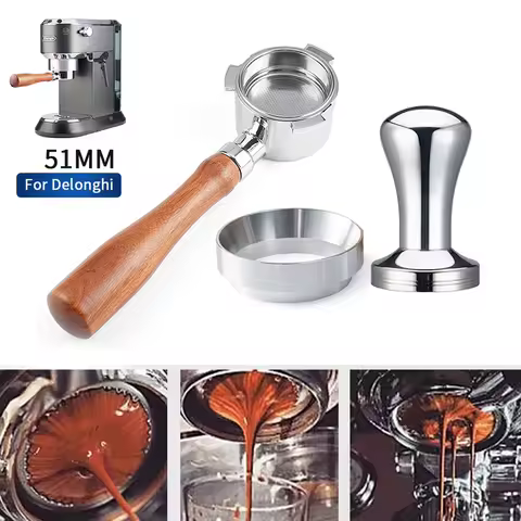 51mm Coffee Bottomless Portafilter For Delonghi EC680/EC685 Replacement Filter Basket Espresso Machi