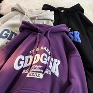 【M-8XL Hoodies】Men Oversized Hoodie Loose American style simple letters Print Couple Hoodies