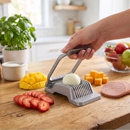 Stainless Steel Wire Egg Slicer Metal Cutter for Salad with Tensioned Wires & Comfortable Grip Hard 