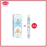 HEM - (買1送2) (20支六角柱盒裝)BABY POWDER嬰兒爽身粉味印度進口純天然手工制線香棒 香枝 瑜伽冥想專用香薰 HI-BABY-POWDER