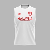 [READY STOCK] Malaysia ''Harimau Malaya" Jersey White/Red - SLEEVELESS