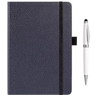 Pejovo A5 Lined Leather Journal Notebook With Pen, (Royal Blue), 200 Pages, Medium 5.9×8.4 inches - 120 gsm Thick Paper, Sturdy Hardcover Journal for Men Women Writing, Daily Diary and Note Taking