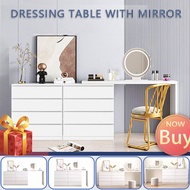 Dressing Table With Drawer Storage Dresser Vanity Table With Mirror Meja Solek Multipurpose Desk