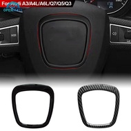 OPENMALL Car Steering Wheel Center Panel Logo Frame Decorative Cover For Auto Audi A3 A4L A5 A6L A8L