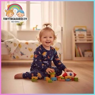 Tinytreasures19 Nb-5yrs old Longsleeve Pajama Pure Cotton Set for Boy Kids Fashion OOTD Sleepwear