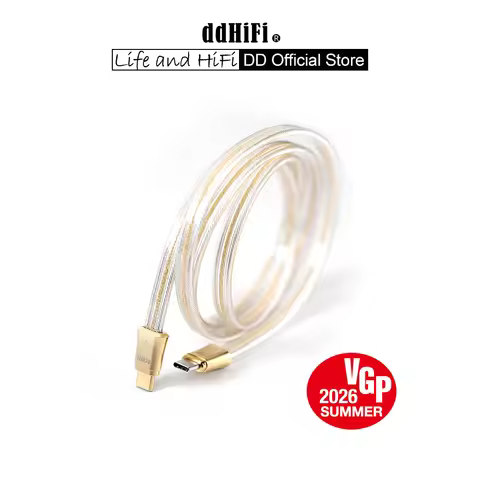 DD ddHiFi TC19CC Gold (Comet Gold) Pure Silver Digital Signal Cable for HiFi DAC AMP,10cm/45cm/100cm