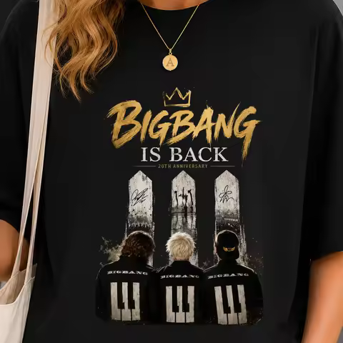 BIGBANG 20th Anniversary Commemorative Shirt BIGBANG Kpop VIP Fan Gif Merch Fans 2026 Summer Men's W