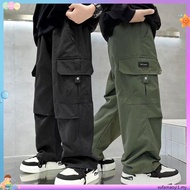 Cargo Jogger Pants for Kids Boy 321 in Green B02 4T-2