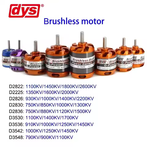 DYS Aeromodel 2225 2822 2212 2826 2830 2836 3530 3536 3542 3548 Brushless Motor For RC Multicopters 
